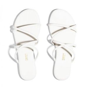 TKEES Women's Sloan Sandal in Cream White Strappy Size 8 New